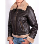 Women’s Tan B3 Sheepskin Flying Premium Aviator Jacket