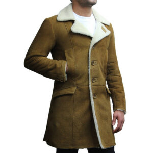 Men’s Luxury Shearling Winter Coat with Classic Tailored Fit