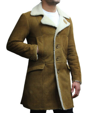 Men’s Luxury Shearling Winter Coat with Classic Tailored Fit