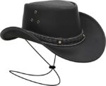 Unisex Handcrafted Lightweight Western Leather Cowboy Hat