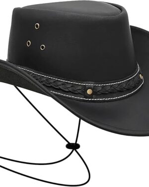 Unisex Handcrafted Lightweight Western Leather Cowboy Hat