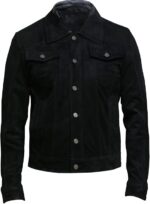 Men’s Premium Goat Suede Leather Trucker Jacket