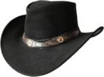 Unisex Handcrafted Lightweight Western Shapeable Wide Brim Leather Cowboy Hat