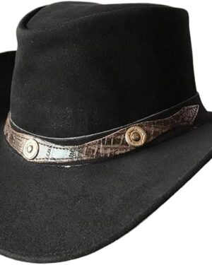 Unisex Handcrafted Lightweight Western Shapeable Wide Brim Leather Cowboy Hat