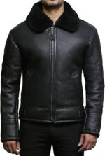 Men’s Luxury Shearling Flight Sheepskin Aviator Jacket