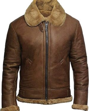 Men Genuine Shearling Sheepskin Leather Ricardo Jacket
