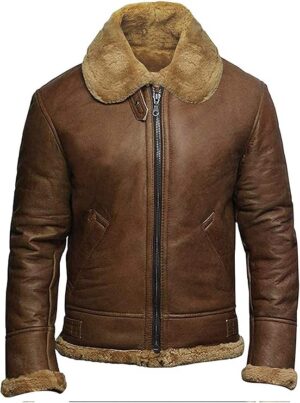 Men Genuine Shearling Sheepskin Leather Ricardo Jacket