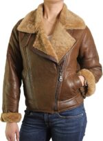 Women’s B3 Shearling Sheepskin Leather Aviator Jacket