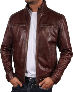 Men’s Soft Sheep Nappa Leather Motorcycle Jacket